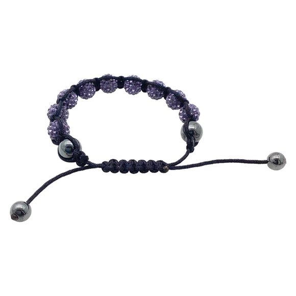 Macrame Shamballa Slider Bracelet - Picture 3 of 15